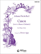 Canon piano sheet music cover